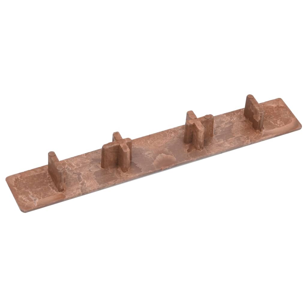 Set capace de capat pardoseala terasa, 10 buc, maro, plastic 149002